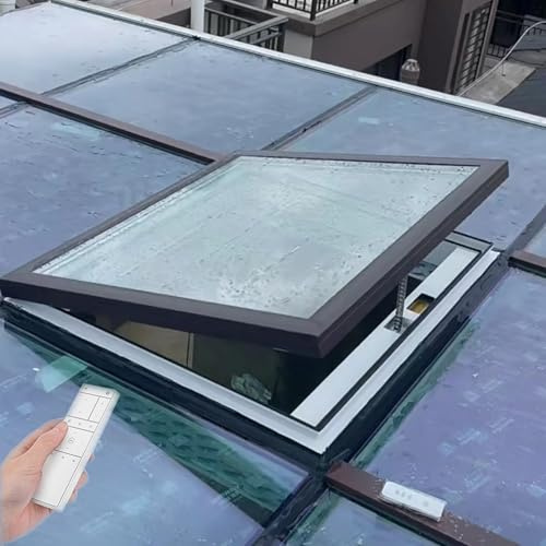 Remote Control Electric Skylight Window - Automatic Roof Hatch for Easy Opening & Natural Light 78x118cm (31x46in) - Ideal for Home & Office Use