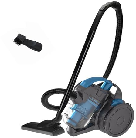 XOQUAI - Aspirador de trineo sin bolsa, 2000 W, aspiradora sin bolsa con cable, capacidad de 1,8 litros, filtración HEPA, radio de acción de 5 m, para alfombras, suelos duros, pelo de animales y polvo
