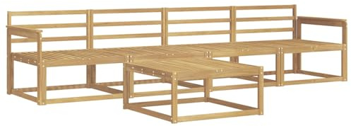 vidaXL Outdoor-Sofagarnitur 5 pcs Weiß 79 x 79 x 37 cm, Outdoor-Sofa-Set, modernes Gartenmöbel, modulare Sitzgruppe für Komfortables Entspannen im Freien