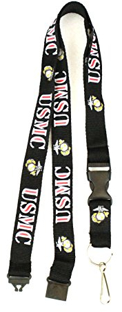 aminco Jungen Lanyard, 22-inches US Marines Schlüsselband, 55,9 cm, Schwarz, Größe 11