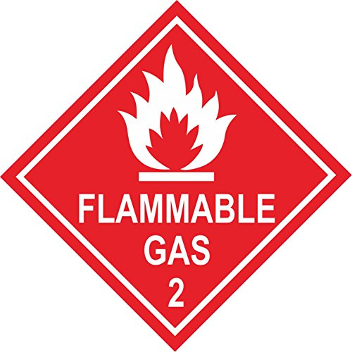 Indigos UG Aufkleber Dangerous substance labels Flammable gas safety Zeichen - 100mmx 100mm - KP-325