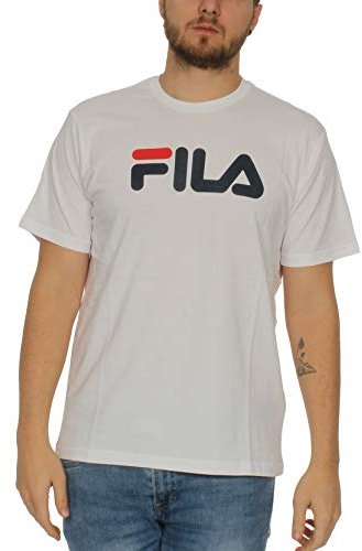FILA Unisex Classic Pure ss Tee T-Shirt, Bright White, S