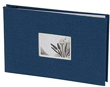 Unitex Fotoalbum in 19x14 cm 36 creme Seiten Schraubalbum Buchalbum Fotobuch: Farbe: Blau
