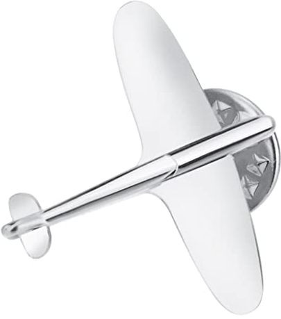 Baoblaze Herren Reversnadel Silber Flugzeug Brosche Lapel Pin für Anzug,