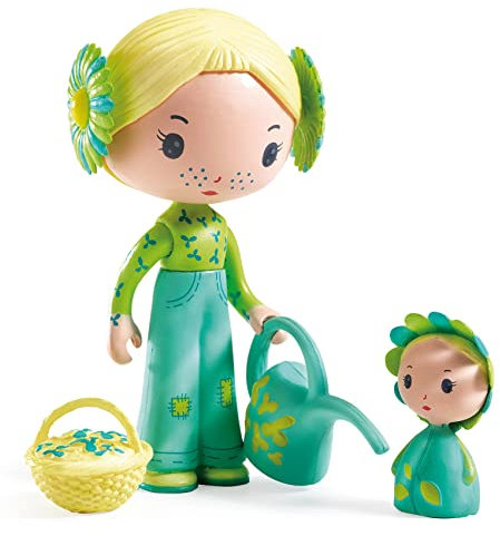 DJECO - Tinyly Flore & Bloom Puppen und Figuren, Grün (36944)