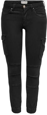 ONLY Pantalon Cargo ONLMISSOURI Taille Classique Slim Fit Pantalon Cargo Black 42 34 Black 1 (US) 42 / L34