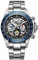 TEINTOP Uhren Herren Automatik Skelett Mechanische Unidirektional Edelstahlband(Blau)