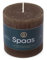 Spaas Rustikale Stumpenkerze 70/70 mm 25St. - dunkelbraun