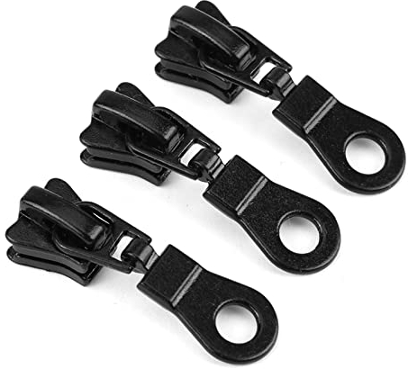 20 Stück Reißverschluss-Schieber, Harz-Reißverschluss mit 6 Mm Breiten Zähnen, Reißverschluss-Reparatur-Ersatz-Set, Größe #5(Schwarz)