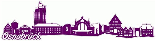 Samunshi® Osnabrück Skyline Aufkleber Sticker Autoaufkleber City Gedruckt - 20x5,2cm violett lila
