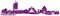 Samunshi® Osnabrück Skyline Aufkleber Sticker Autoaufkleber City Gedruckt - 20x5,2cm violett lila