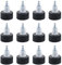 Leather Hero Black & Natural Twist Top Caps, Flaschenverschluss Größe (24/410) Ersatzkappen für Quetschflaschen, Angelus Farbflaschen, Dosierkappen für Handwerk, Kunst, Kleber und mehr, 12 Stück