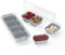 RoyalFay Napoli Ingredient Container, Set of 2 with 8 Inserts and 2 Lids, Stackable Pizza Storage Station (Granite)
