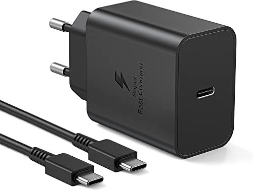 45W USB C Ladegerät, Samsung Schnellladegerät Netzteil USB C für Samsung Galaxy S24, S23 Ultra, S23 Plus,S22,S22 Ultra,S21,Note20 Ultra,A53 5G,A52,iPhone16 Pro ladegerät mit 1.8m USB C Ladekabel PPS