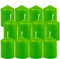 HS Candle Wachskerzen Stumpenkerzen Hellgrün Ø4cm x 6cm (12 Stück) Teelicht Durchmesser, in vielen Farben - Hergestellt in EU - Kerzen Blockkerzen - Wachs