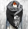 Damen Dreieckschal,Winter Warm Schal mit Knopf Vintage Elegant Lässige Winterschal Deckenschal Halstuch Scarf Weicher Wickel Großer Poncho Cape Herbstschal Dreieckstuch Lange Stola,Eule #2