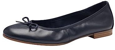 Tamaris Damen Ballerina Leder blau 42