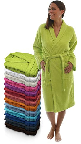 LEBENGOOD Albornoz Mujer 100% Algodón OEKO-TEX, Toalla Rizo Americano 450 gsm, Albornoces Juveniles, Ducha, Piscina, Bata Baño, Unisex,Hombre, Tallas S M L XL XXL 3XL (L, Pistacho)