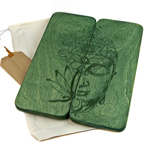 Sadhu Board mit galvanischen dynamischen Nägeln für Yoga-Praxis, handgefertigtes Holzbrett mit Nägeln zum Stehen auf Füßen, Entspannungsbrett für Akupunkturmassage, Yoga-Geschenk (Nägel 0,8 cm, 8 mm)