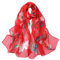 FAIRYGATE Festliche Stola Schal Rot Damen Halstuch Seide Sheer Chiffon Tücher und Wraps für Abendkleider Leichter Weicher Hochzeit Braut Schultertuch A5217