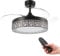 M mimotec - Ventilatore a Soffitto Led Nero Aqua 66W con luce, telecomando, basso consumo energetico, motore DC 30W+Luce LED 36W, 6 velocità, silenzioso, 4 Pale sganciabili, estate-inverno, timer