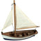 Generisch Deko Holz Fischerboot 19 x 20 x 6cm Maritime Deko Fertigmodell Segelschiff Boot Segler 5171