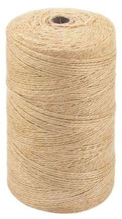 Hilpaty Corda di Iuta Naturale 1.5mm 500M Spago Corda per Decorativa, Giardinaggio, Artigianato, Fai da te, Imballaggio Regalo, Floricoltura