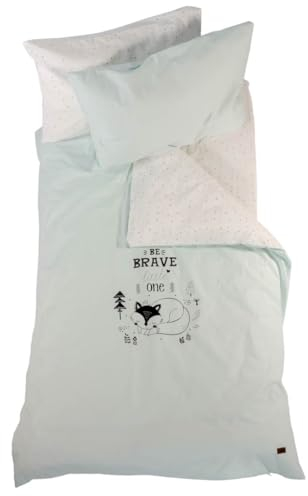 Puckdaddy Kinderbettwäsche-Set Nora - Mint 135x100 cm