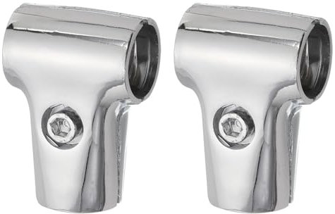 sourcing map Display Rack Clamp 2pcs 0.98 Inch 25mm Shelf Display Rack Clamp Aluminum Alloy Tee Pipe Fittings Drying Rack Connection Fastening Joint