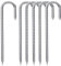 Fondlife Bodenanker,30cm Bodenpfähle,Verzinkter Stahl Bodenanker Trampolin,Bewehrungsstab Zeltheringe,Garten Pfähle,Camping Zelt Heringe. (Silber J, 6 Stück)