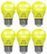 LUTW Gelb Bunte Glühbirnen E27, 5W LED Farbige Glühbirne ersetzt 40W Glühlampe, G45 Globe Farbig Leuchtmittel Lampe für Hochzeit Halloween Weihnachten Party Bar, 6 Stück