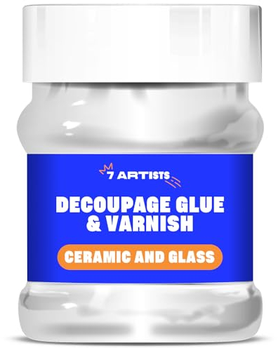 7 Artists Colla Acrilica per Decoupage 230ml Colla Decoupage Сeramica | Colla per Tovaglioli Decoupage | Colla per Decoupage Trasparente | Articoli per Decoupage | Decoupage Colla | Vernice Decoupage