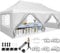HOTEEL Faltpavillon 3x6 Pavillon Wasserdicht Stabil Partyzelt Faltbar, Faltzelt Mit 6 Seitenwänden & Rolltasche & 4 Sandsäcken, Einfacher Aufbau für Hochzeiten, Gewerbe, Partys, UV50+ Schutz, Weiß