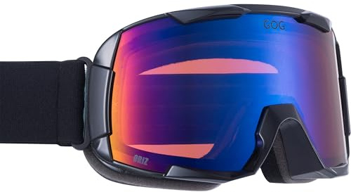 GOG Junior Skibrille Griz mit UV400 Schutz, 12-14 Jahre, Antibeschlag Doppelglas, Verspiegelte Polycarbonat-Linse Kat. 2, Flexibler TPU-Rahmen, Ski Brille für Jugendliche, Snowboard Goggles