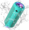 Ortizan Haut-parleur Bluetooth avec lumière LED, mini, portable, fonction mains libres, sans fil, protection IPX7 contre l'eau, son surround à 360°, compatible avec les cartes AUX, TF, pour