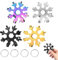 4 Pack Schneeflocken Multitool Edelstahl, 18 in 1Schneeflocken Multifunktionswerkzeug Schneeflocke Multitool Weihnachtsgeschenke Adventskalender Füllung Geschenke für Männer