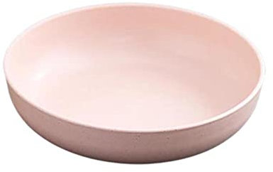 TYUIOKJU Bandeja de desayuno redonda a prueba de fugas, respetuosa con el medio ambiente, apta para lavavajillas, irrompible (rosa, 14 cm)