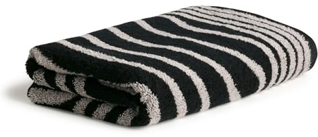 Möve Illusions Imprint Handtuch 50 x 100 cm aus 100% Baumwolle, Cashmere/Black