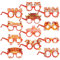 Lot de 24 lunettes en papier pour le Nouvel An chinois, accessoires photo en papier pour décoration de fête du Nouvel An 2025, accessoires de photomaton
