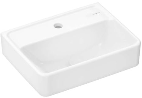 Hansgrohe Xanuia Q Handwaschbecken, mit Hahnloch, ohne Überlauf, 450x340mm, weiß, 60230450