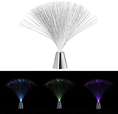 Gonetre Bunte Wechselnde Farbe Glasfaser-Brunnen LED-Nachtlicht Sternenhimmel Festivals Lampe Heimdekoration (Bunt)