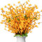 ZUXOLBIN Künstliche Forsythien-Blumenzweige für Herbst und Winter, künstliche Jasminsträuße, Seide, gelbe Orchideensträuße für Vase, Hochzeit, Zuhause, Party, Büro, 3 Stück (gelb)