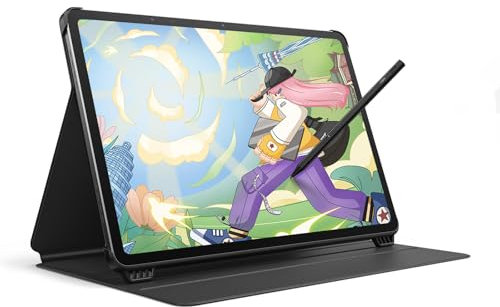 Ugee UT3 Android 14 Pad 8GB+256GB 14,25'' Standalone-Zeichentablett ohne Computer benötigt, 2,4K Ultra HD großer Bildschirm mit vollständig laminiertem Display, Zeichenständer mit 10000mAh+27W-Akku