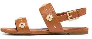 kate spade new york Spade Flower Stud Pebbled Leather Flat Sandal
