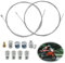 GETRICH 2 Stück 2M Motorrad Universal Seilzug mit 9x Nippel, Universal Reparaturset Bowdenzug Gaszug Schaltzug Kupplungszug Fahrrad Roller Mofa Moped für Mofa Moped, Roller, Fahrrad