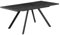 B&D home Esstisch LIA | ausziehbar 120-160 x 80 cm, 4-6 Personen Küchentisch Holztisch mit Metallgestell für Esszimmer, Küche | skandinavisch Industrial Design | Marmor-Schwarz, 11202-FS-MSCH