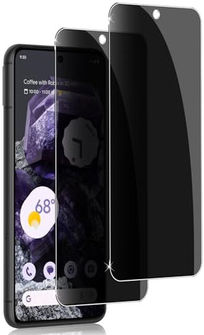 Holilo pour Google Pixel 8 Anti-Espion Verre Trempé 2 Pièces, 9H Dureté Privacy Verre Trempé Membrane Anti-Spy Protection D'écran Anti-Peeping Anti Rayures Film Protection