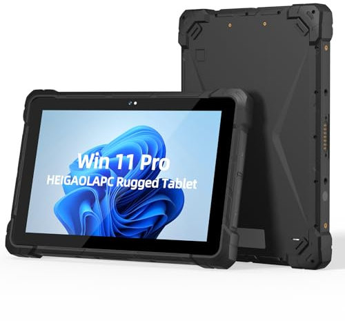 HEIGAOLAPC IP67 Rugged Tablet, N100 (up to 3.4GHz), 8GB RAM 128GB ROM, 10,1 Zoll Windows 11 Pro Industrie Tablet PC with 8000mAh/7.6V Battery USB3.0 / FHD per lavori all'aperto