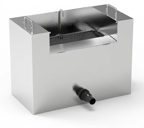 Edelstahl-Teichskimmer, Pumpe mit hohem Durchfluss und Schmutzsammler für effiziente Poolreinigung und Schmutzreduzierung