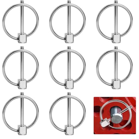 TETEWEVER 8 Stück Ring Klappsplint Edelstahl Sicherungssplint Klappsplinte | 3mm Splinte Sortiment Splint Klappstecker Sicherungssplint Edelstahl Sicherungsstift Ringsplinte, für Boot Fahrrad Anhänger